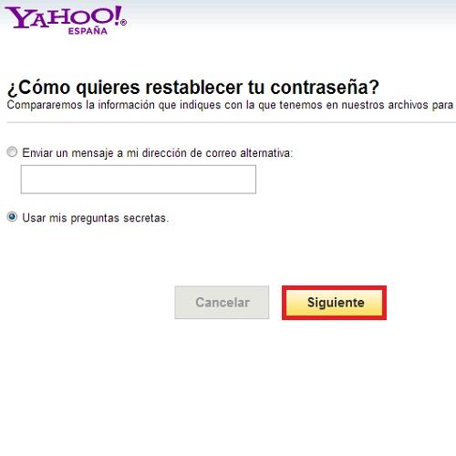 Me han robado mi cuenta Yahoo - Paso 5