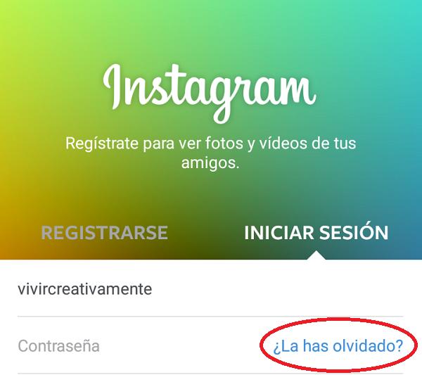 Cómo recuperar mi contraseña de Instagram - Paso 2
