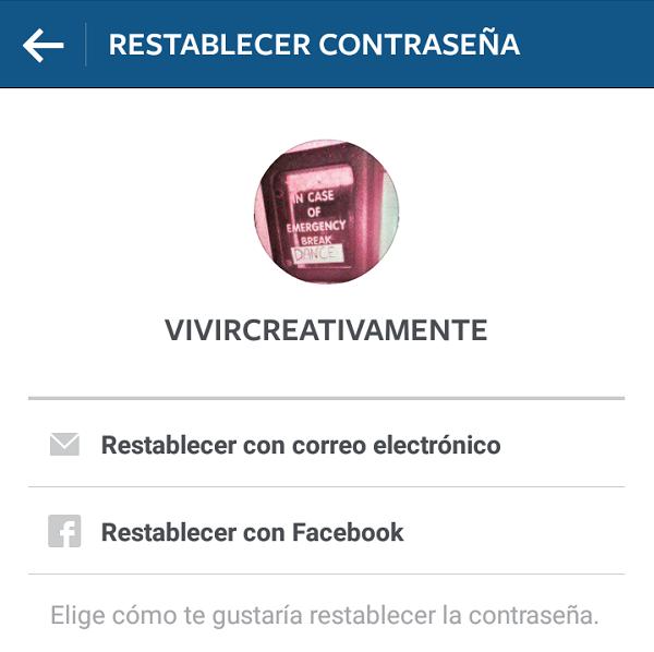Cómo recuperar mi contraseña de Instagram - Paso 4