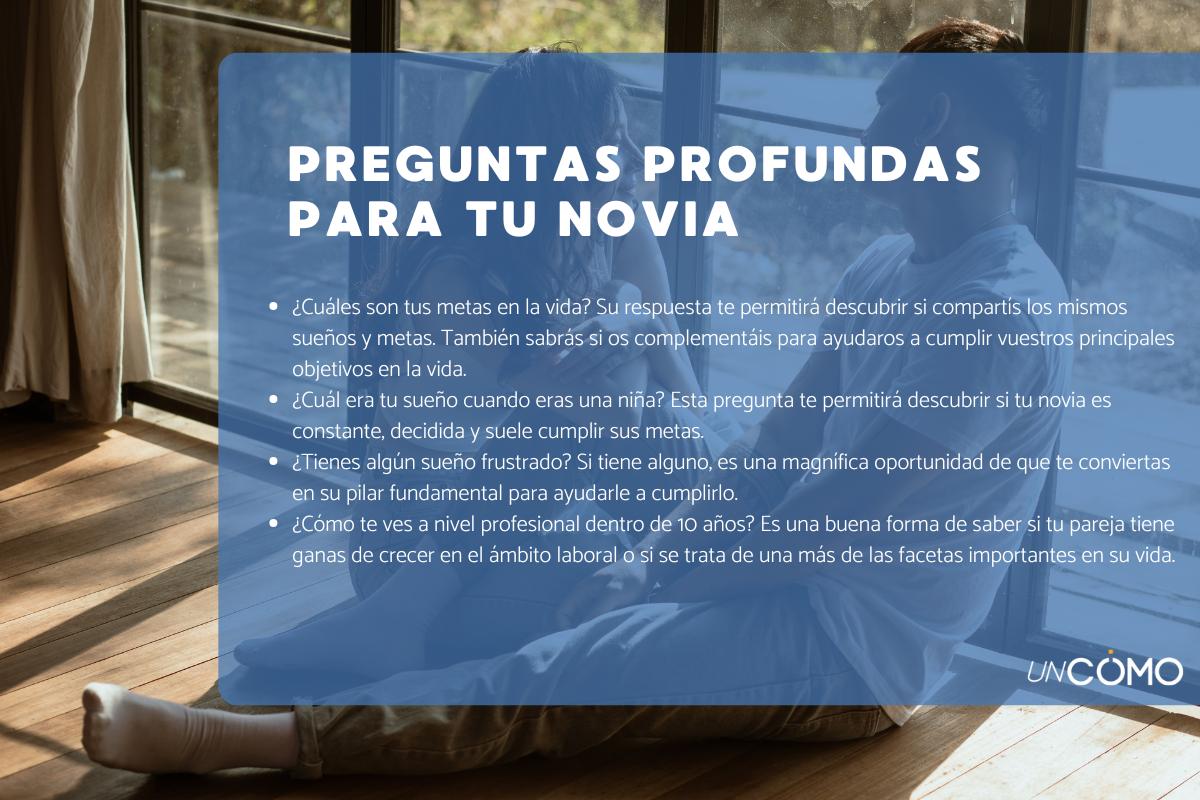 Preguntas profundas para tu novia que fortalecerán la relación