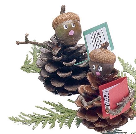 Cómo hacer adornos para el árbol de Navidad con piñas - Piñas cantarinas