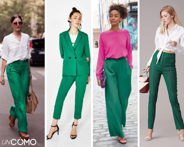 Cómo combinar un pantalón verde - Elige la parte de arriba según el contraste que buscas