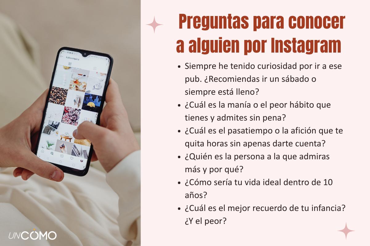 Preguntas para conocer a alguien por Instagram y mantener la conversación