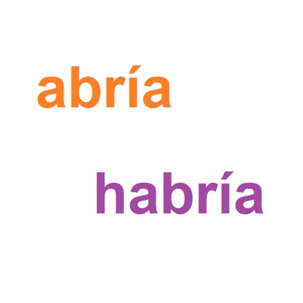 Cuál es la diferencia entre abría y habría