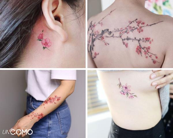tatuaje flor de cerezo japonés