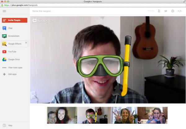 Cómo funciona hangouts de Google - Efectos divertidos