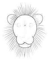Cómo dibujar la cara de un león facilmente - Paso 2
