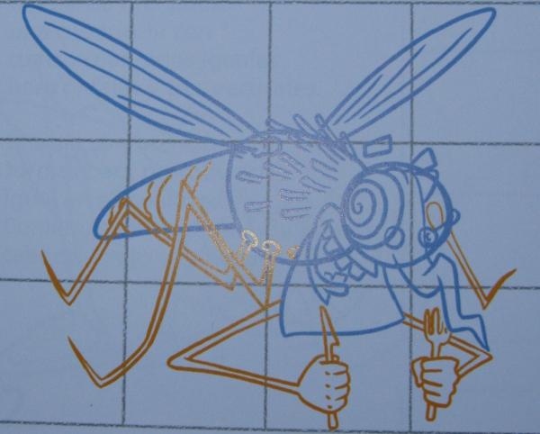 Cómo dibujar un mosquito - Paso 4