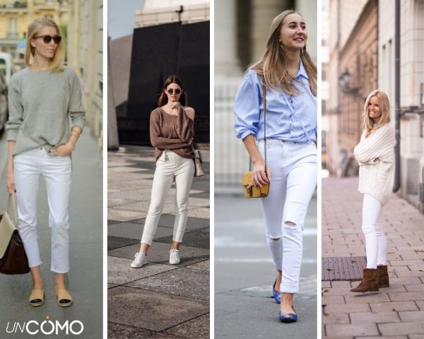 Cómo combinar un pantalón blanco - Zapatos para combinar un pantalón blanco - ¡ve plana!