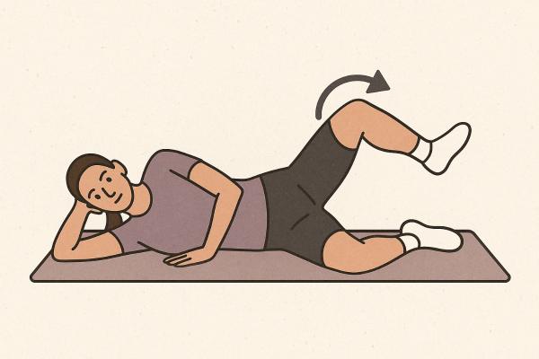 Los mejores ejercicios para muslos internos flácidos - Rotaciones de cadera