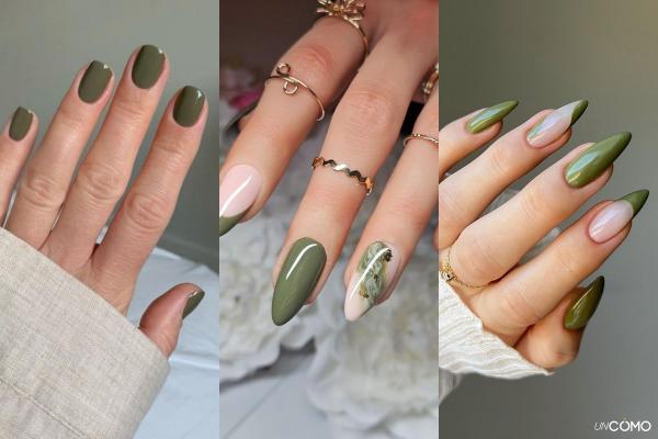 Top diseños de uñas verde oliva que te harán triunfar