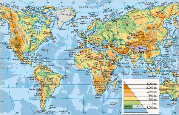 Tipos de mapas - Mapa geográfico