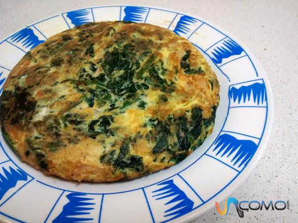 Cómo hacer una tortilla de espinacas y judías blancas - Paso 9