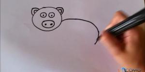 Cómo dibujar un cerdo de dibujo animado