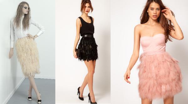 Cómo combinar faldas de plumas