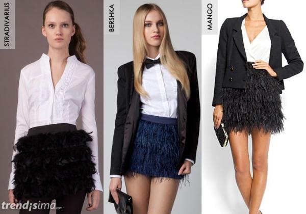 Cómo combinar faldas de plumas - Paso 4