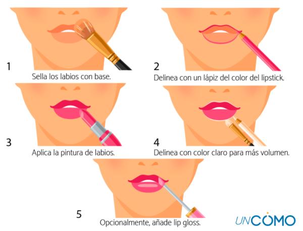 Cómo maquillarse paso a paso para principiantes - Cómo maquillarse los labios paso a paso