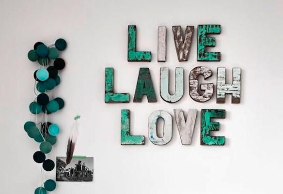 Ideas para decorar paredes de forma original - Decorar con letras las paredes de tu casa 