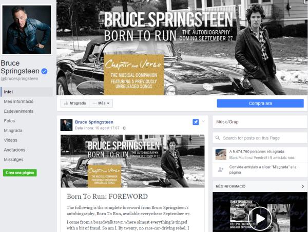 Cómo contactar con Bruce Springsteen - Cómo contactar con Bruce Springsteen en las redes sociales