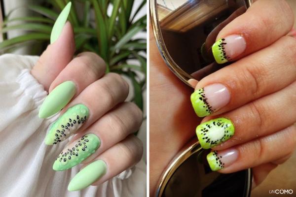 Uñas de frutas: ideas de diseños para lucir las fruity nails - Uñas de kiwi