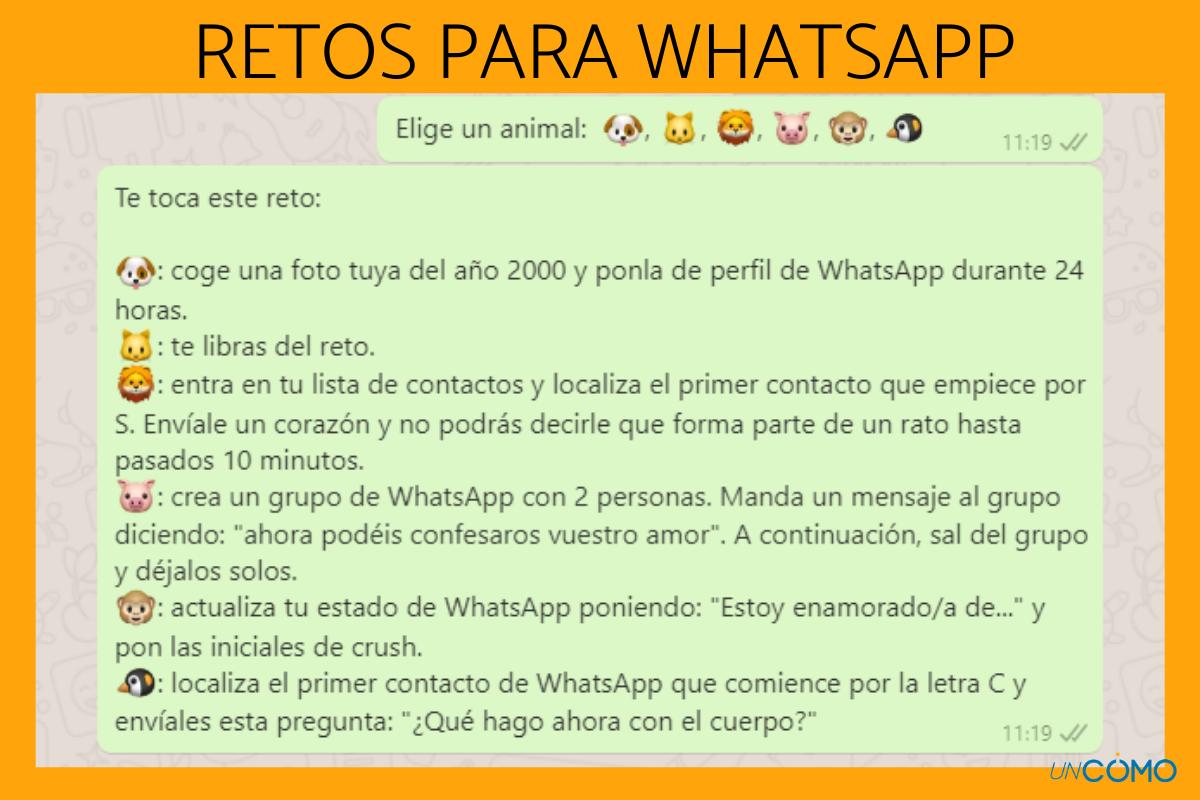 Retos para WhatsApp