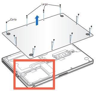 Cómo cambiar el disco duro de un MacBook - Paso 2