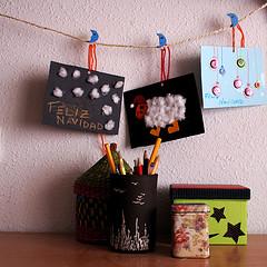 Cómo hacer tarjetas navideñas recicladas - Paso 1