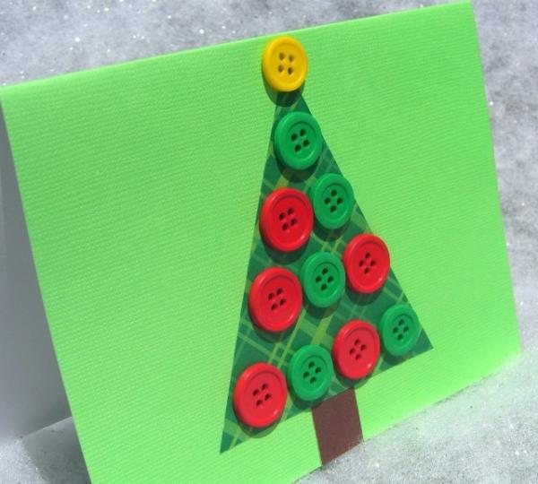 Cómo hacer tarjetas navideñas recicladas - Paso 4