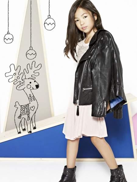 Cómo vestir a los niños en Navidad - Vestido con cazadora de cuero