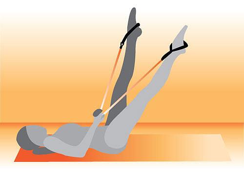 Cómo hacer abdominales con banda elástica - Paso 5