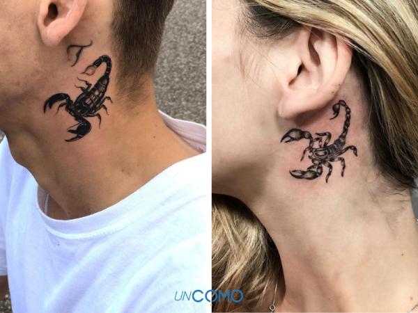 Tatuajes de escorpiones: significado e imágenes - Tatuajes de escorpiones en el cuello