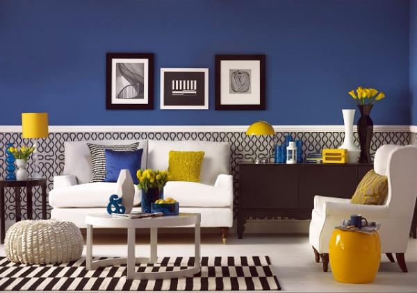 Cómo decorar con azul eléctrico - trucos indispensables - Cómo combinar el azul eléctrico con otros colores