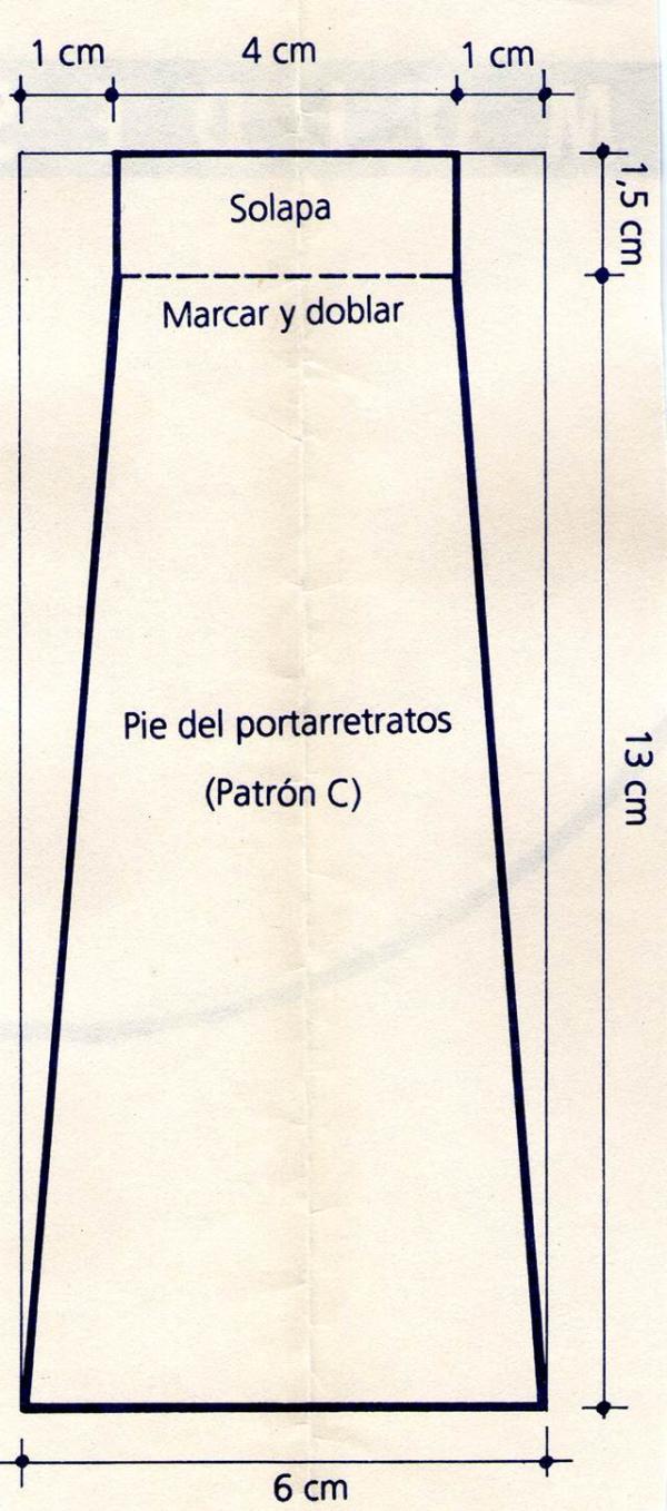 Cómo hacer portarretratos de tela con patrón - Paso 6