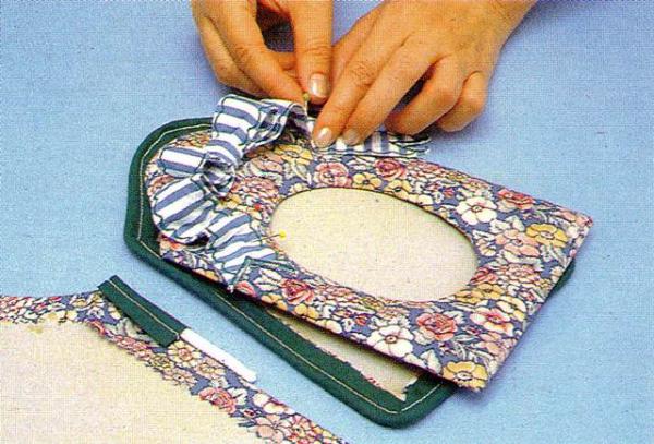 Cómo hacer portarretratos de tela con patrón - Paso 9