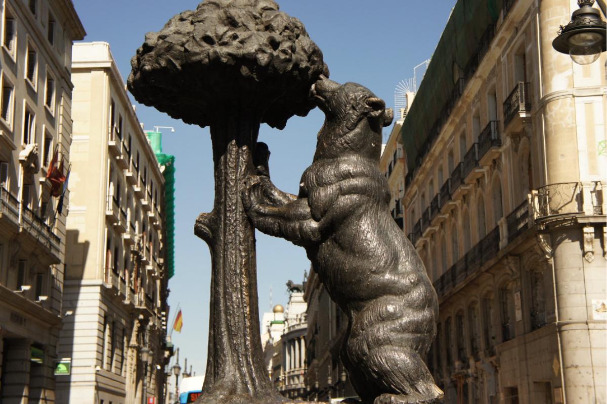 Adesivo Profilo Orso E Madroño Di Madrid – 60x80 Mm – Vinile Serigrafico Di Lunga Durata
