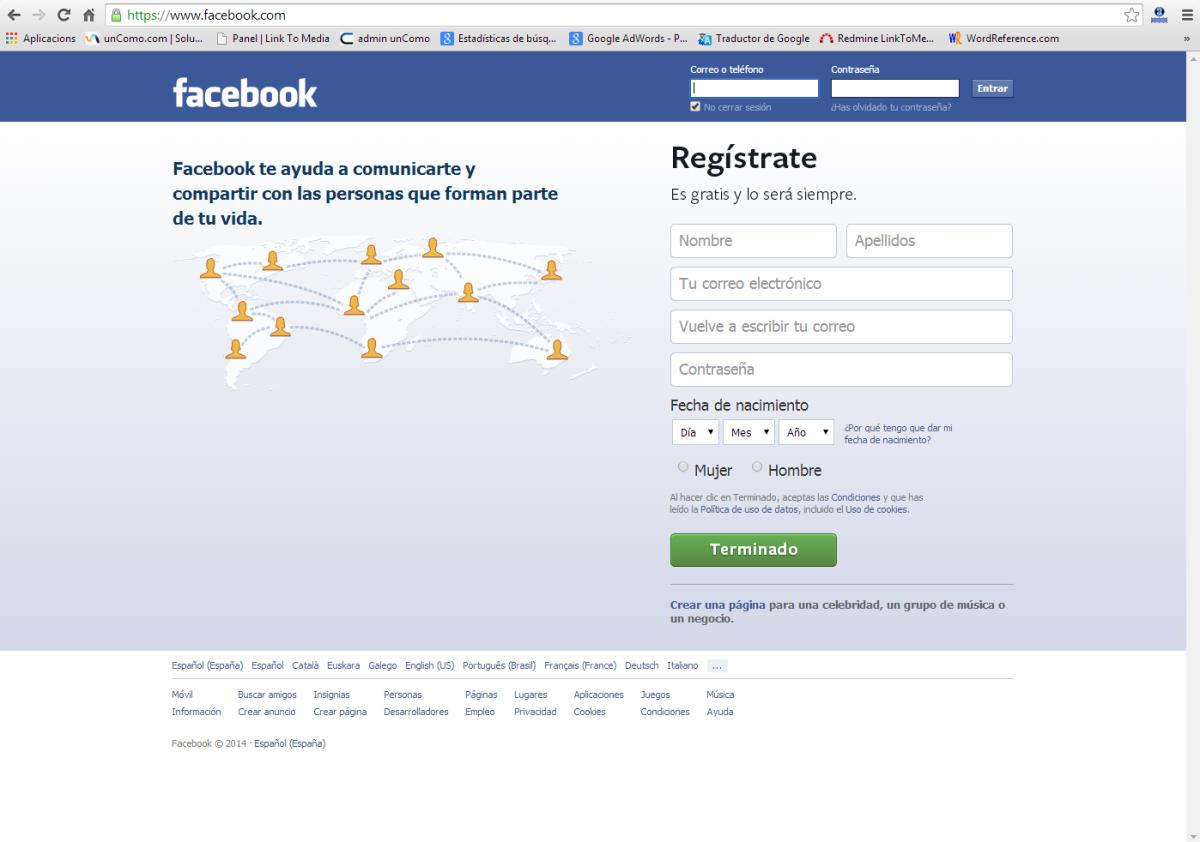 Cómo iniciar sesión en Facebook