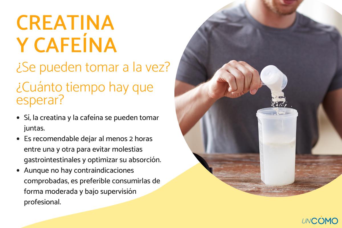 Creatina y cafeína, ¿se pueden tomar a la vez? ¿Cuánto tiempo conviene esperar?