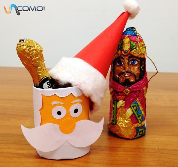 Manualidades para Navidad: dulcero de Santa Claus