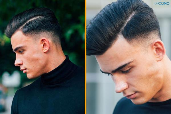 Ideas de corte taper fade - Corte taper fade con raya lateral