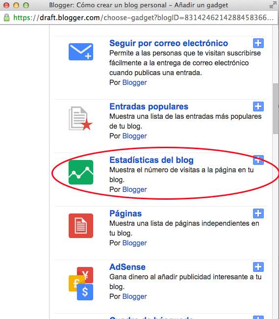 Cómo poner en mi blog un contador de visitas - Paso 5
