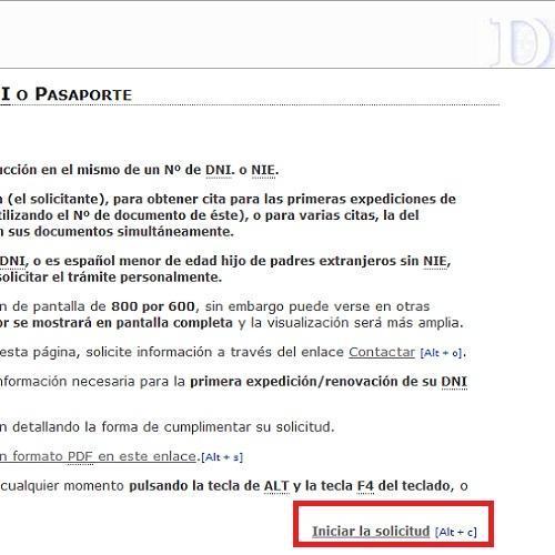 Cómo solicitar cita previa para renovar DNI - Paso 1