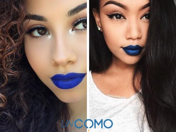 Colores de labiales para morenas - Labial azul para las más atrevidas