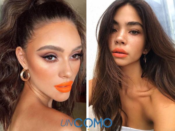 Colores de labiales para morenas - Naranja neón