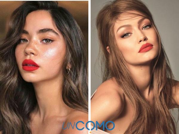Colores de labiales para morenas - Rojo pasión para unos labios sensuales