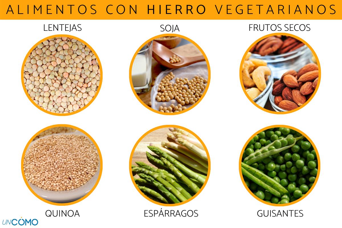 Alimentos ricos en hierro vegetarianos