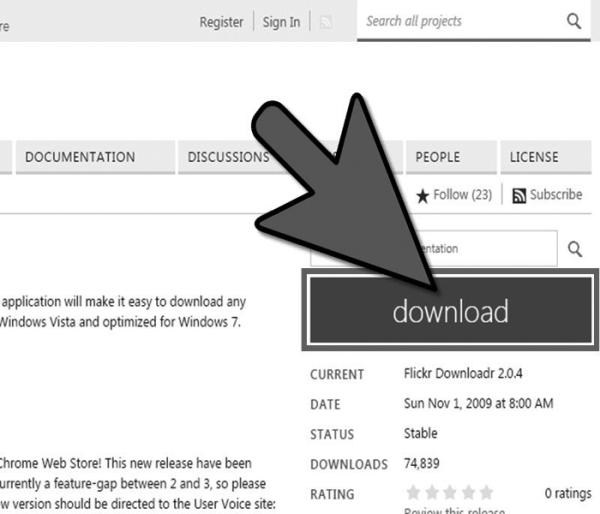 Cómo descargar fotos de Flickr - Paso 2