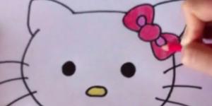 Cómo dibujar la cara de Hello Kitty