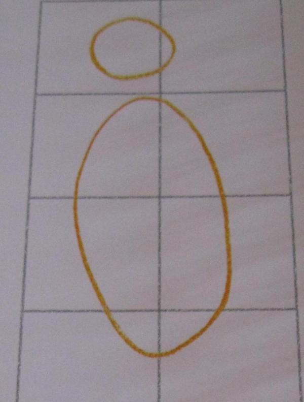 Cómo dibujar un pingüino - Paso 1