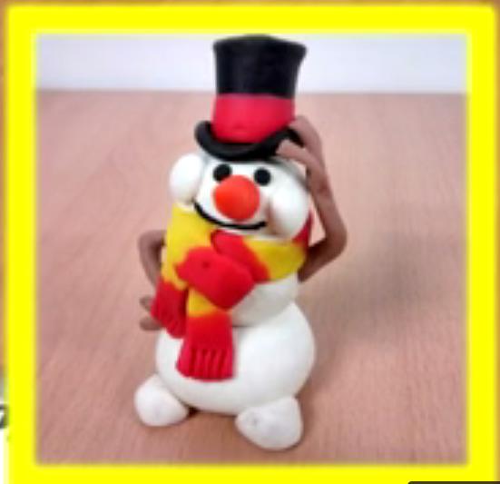 Muñeco de nieve de plastilina clearance