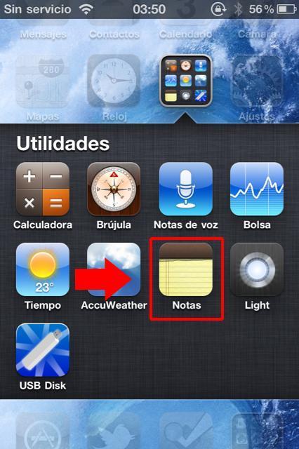 Cómo activar el bloqueo de mayúsculas en el iPhone/ iPod Touch - Paso 1
